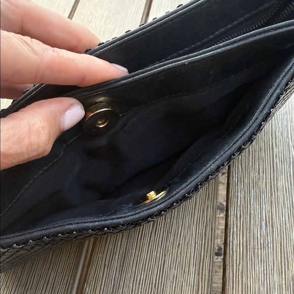 Whiting & Davis Black and Silver Mesh Clutch - Picture 5 of 6